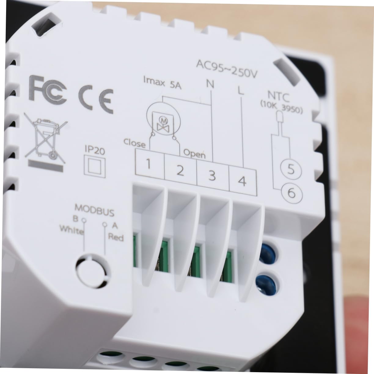 VILLCASE Programmierbarer Digitaler Thermostat 3a Mit Touchscreen Ntc Sensor Weiß Für Fußbodenheizung Und Gaskessel Heizsystem
