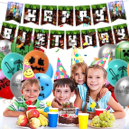 50 pezzi Decorazioni Compleanno MC, Pixel Style