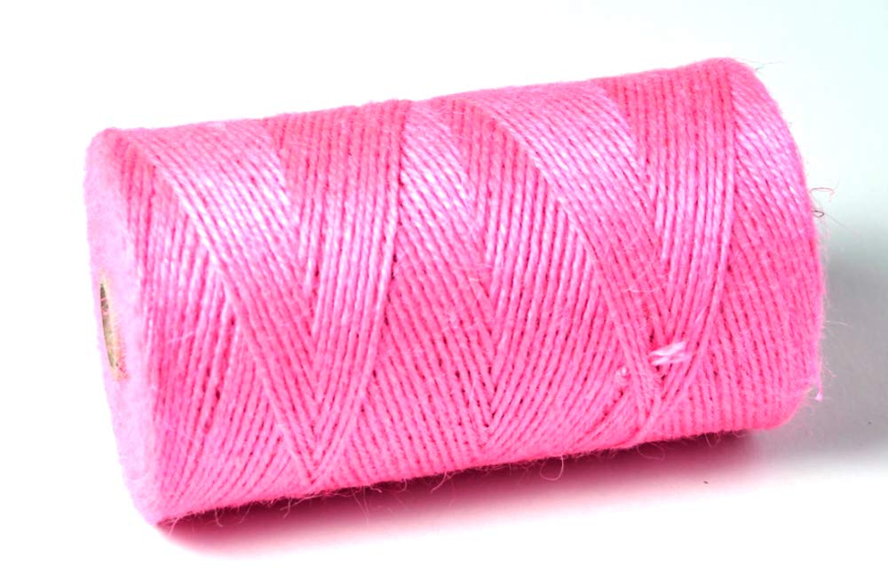 0.5KG Spools - Everlasto Coloured Jute Craft Twine Coloured String (2mm approx) (HOT PINK)