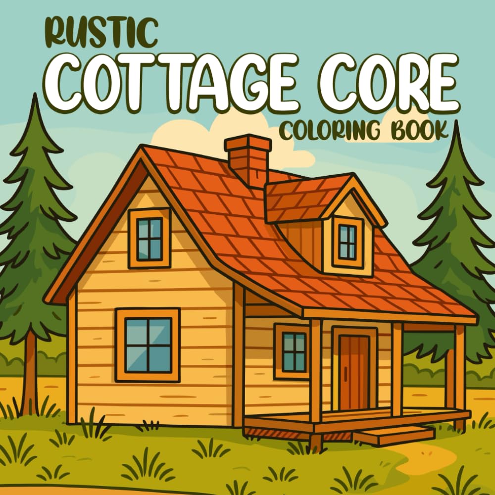 COTTAGE CORE: Cottagecore Coloring Book for Adults with Whimsical Countryside Scenes, Cozy Floral Gardens, and Relaxing Nature Designs