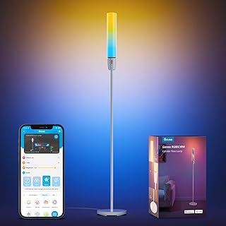 Govee RGBIC Cylinder Floor Lamp, LED Corner Floor Lamp with Wi-Fi App Control, Smart Lamp with 64+ Scenes, DIY Mode, Music Sync, 1500 Lumens Modern Lamp for Bedroom, Living Room