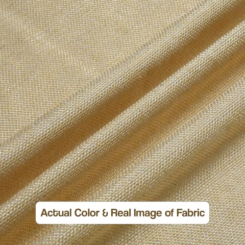 Image of FRESH FROM LOOM Jute 9 ft Door Curtains for Slider Track | Non-Ring Curtains | S-Wave Pleat | | Non-Ring Curtains | S-Wave Pleat | Parda | Light Block Parde | (Size - 9ft, Cream, 2pc)
