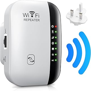WiFi Extender, WiFi Booster Range Extender, WiFi Signal Booster Up to 300Mbps, 2.4G High Speed Wireless Internet Repeater, Integrated Antennas Ethernet Port, Support AP/Repeater Mode and WPS Function