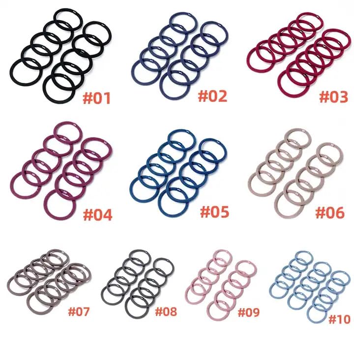 Image of GITGRNTH Soft Cotton Hair Ties for Women - No Damage Elastic Hair Bands - Durable Rubber Band for Women - Ideal Ponytail Holders - Comfortable Hair Accessories - Gentle on All Hair Types - Perfect for Thick and Thin Hair - Scrunches for Women - Kids Hair Rubber Band