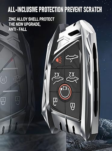 Miniatura 4 de Funda para llavero Corvette C8, protector inteligente para llaves 2020, 2021, 2022 (JC8-gris)