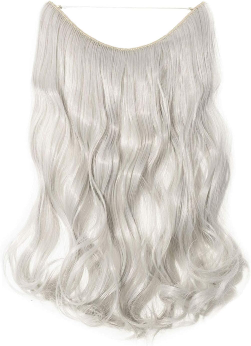 Secret Headband Wire in Natural Hair Extensions Rubber Band Straight Curly Wavy Hairpieces Brown Blonde Ombre for Women 20" Straight - Image 5