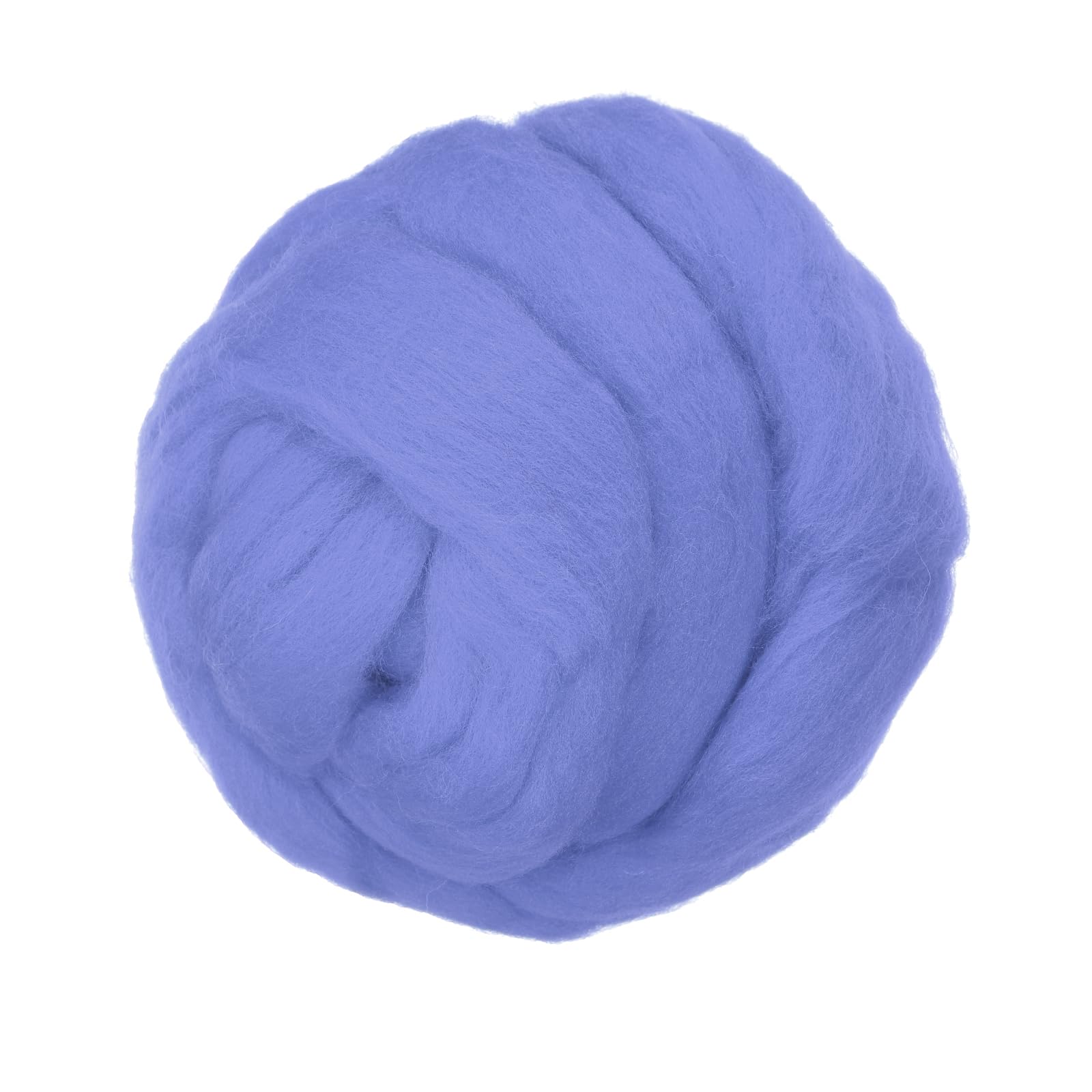PATIKIL Wool Roving Yarn, 250G/8.8OZ Soft Felting Wool Pure Chunky Roving Yarn Bulk for Needle Felting Knitting Blanket Spinning Weaving DIY Craft, Blue