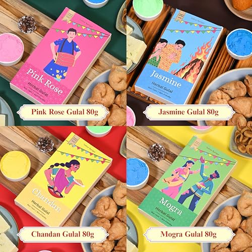 Image of Indian Karigar Phalgun Mahotsav 2026 | 13 Inclusions | Holi Gulal for Holi Colour 320g | Thandai Powder + Shahi Mukhwas + Holi Song Card & More | Organic Skin Safe Holi Colors With Certificate & Greeting Card | Holi Gifts (Phalgun Mahotsav Holi Colour Gift Box)