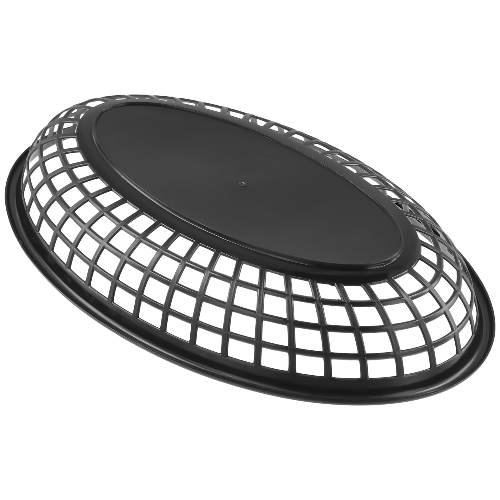 SINJEUN Lot de 60 paniers ovales en plastique pour restauration rapide, 22,5 x 14 x 4 cm, paniers de service de restauration rapide noirs pour frites, hamburgers, sandwichs