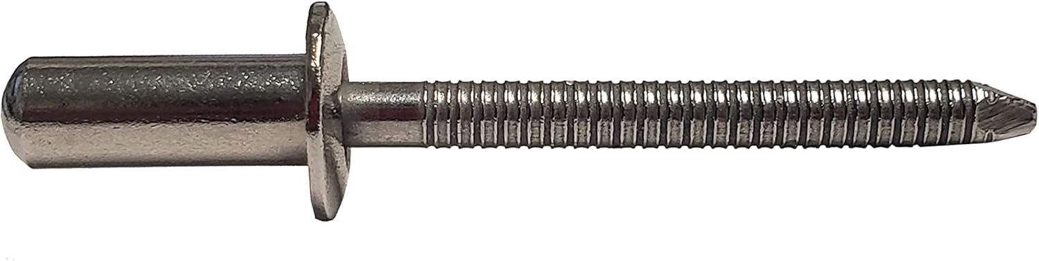 1/8 DIAMETER X .032-.187 GRIP RANGE, CLOSED-END - ALL STAINLESS RIVET, DOME HEAD, PACK OF 100 PIECES) (PTTD403H-VL)