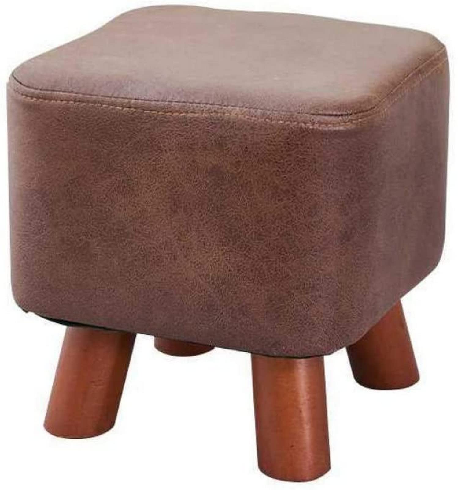 Repose-pieds plat pouf carré et tabouret de commode en bois rembourré