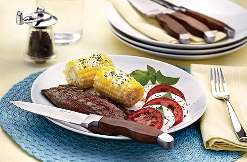 Miniatura 7 de Cuchillos para carne personalizados | Juego de 4 cuchillos de carne dentados..