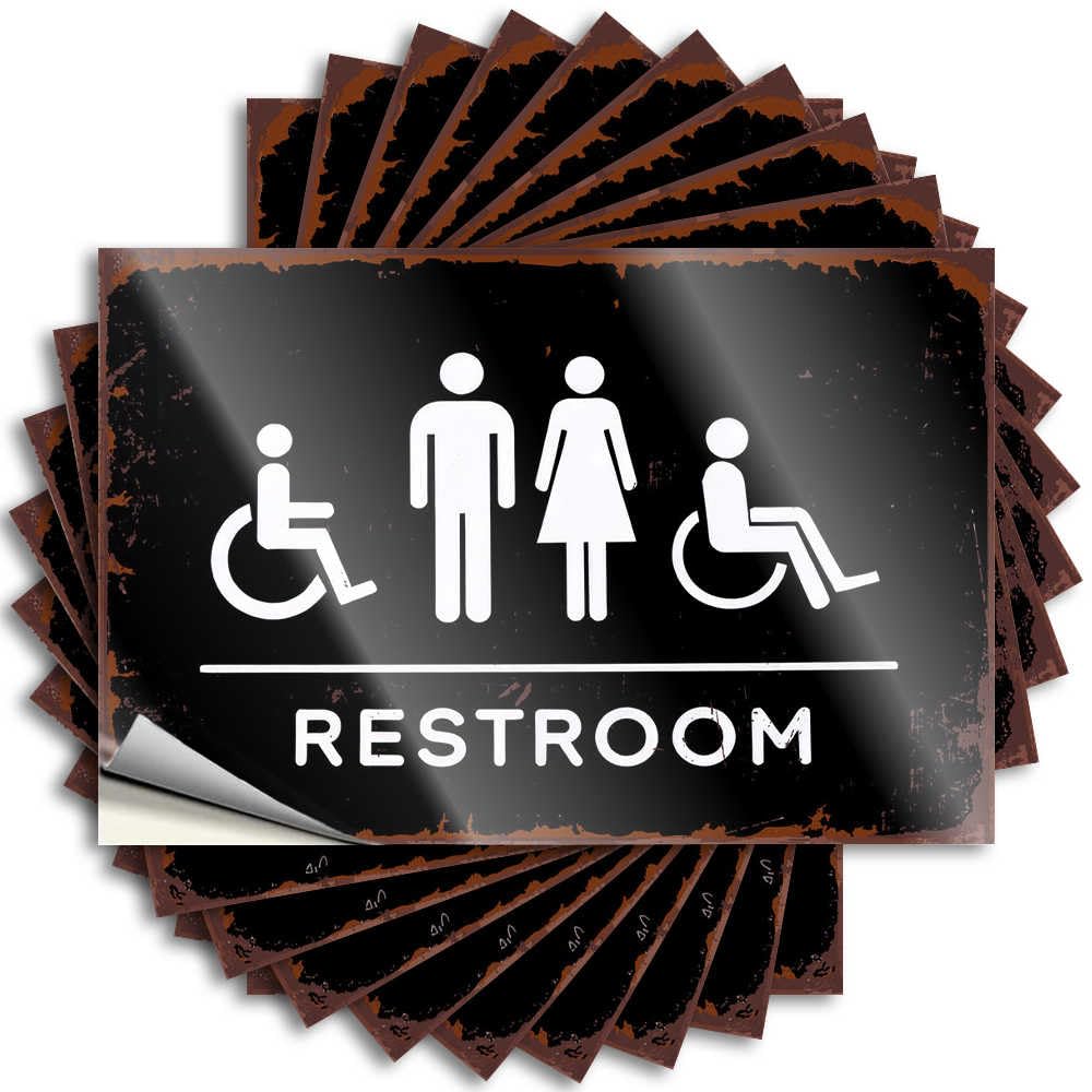 Farmhouse, Quote Military Bottle Accessibility and Inclusion in Restrooms | Encouragement Waterproof Vinyl Stickers(8X12CM)