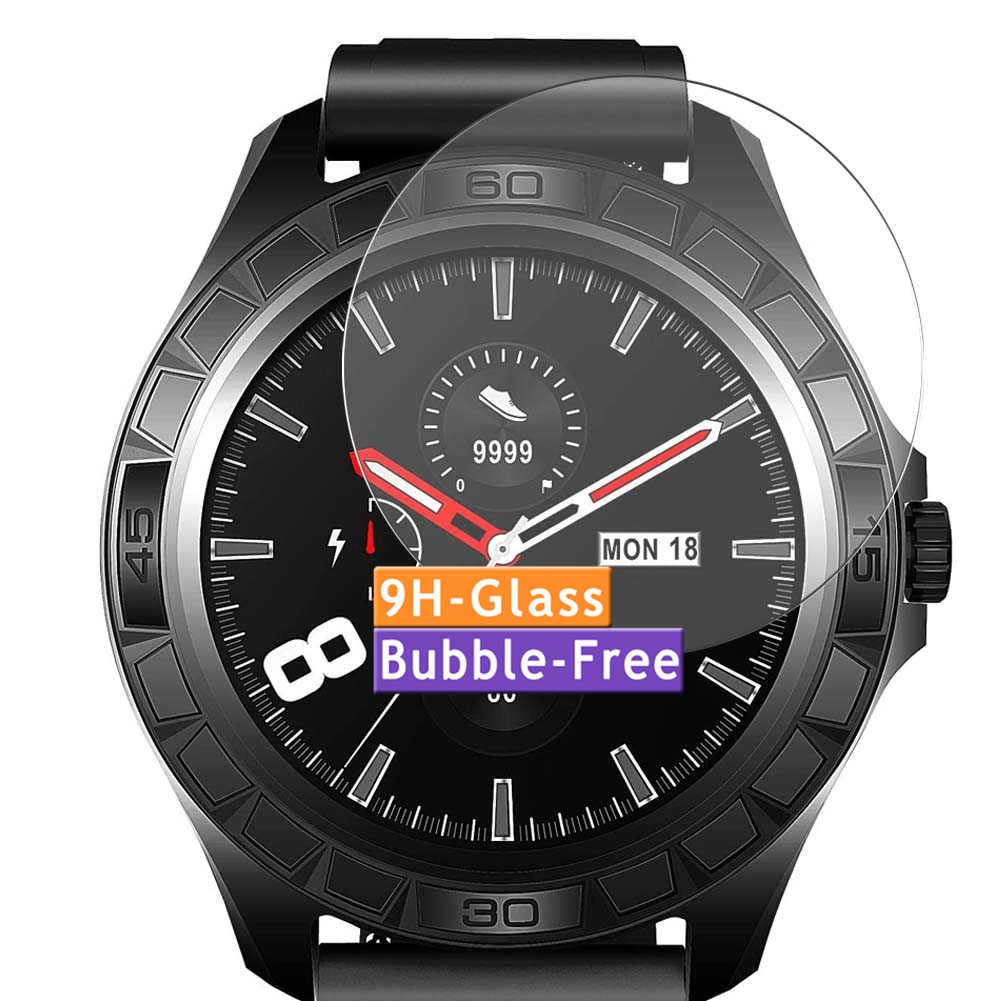 Vaxson 3-Pack Tempered Glass Screen Protector, compatible with WHENOW UWATCH ID-B206 1.3" Smart Watch smartwatch, 9H Protective Guard Film Protectors New