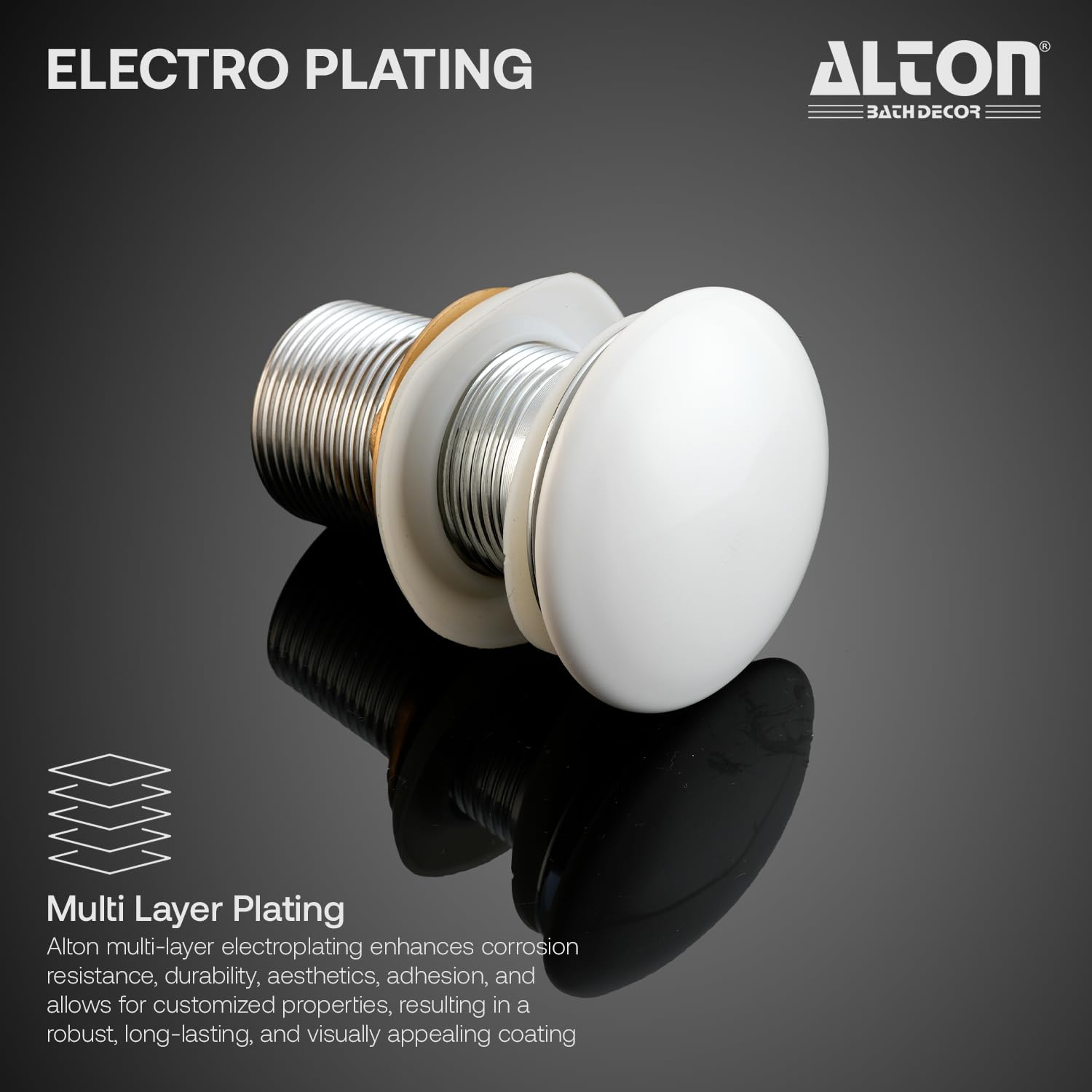 ALTON ALD115 Brass 3-INCH Pop-Up Type Waste Coupling For Was -5