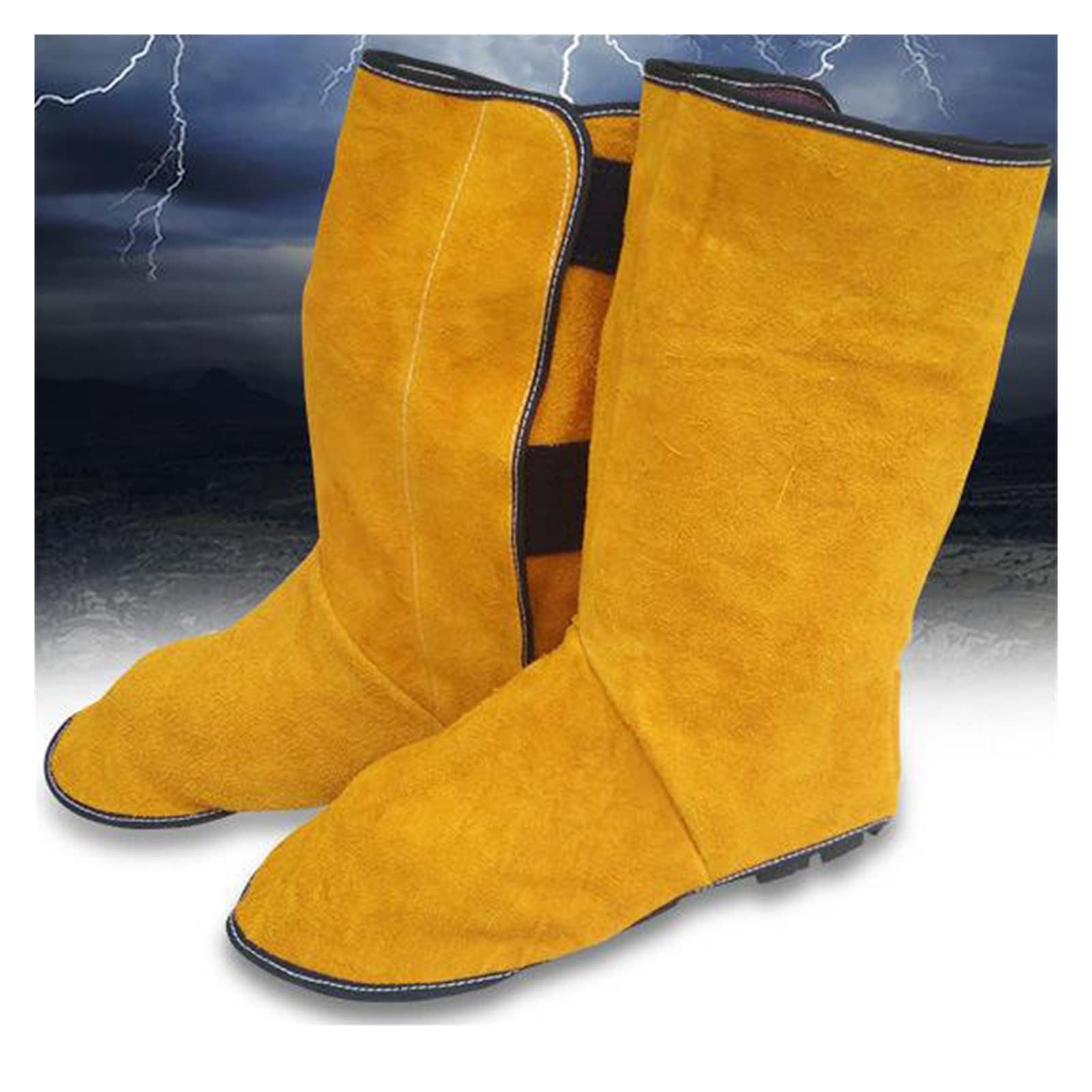 Saldatura sul posto di lavoro in pelle scarpe lunghe stivali in saldatura protezione antincendio leggings foot cover isolamento