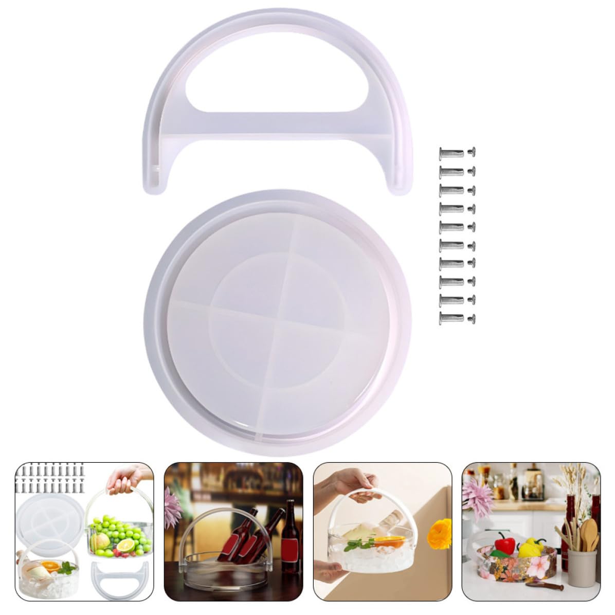 Molde de Silicona Flexible para Manualidades Diseño Desmontable, Resistente y Lavable, Adecuado para Cubos de Almacenamiento en Bricolaje DIY
