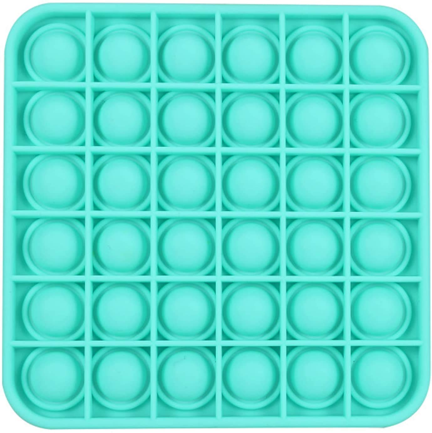 Square Push Pop Bubble Fidget Autism Special Needs Stress Reliever Sensory Toys (Green)