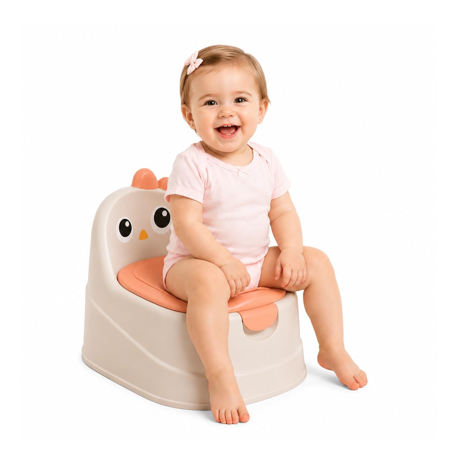 Children’s Potty Training Toilet Chair with Lid & Backrest, Comfortable Chicken Animal Design Toddler Toilet Training Seat for Boys & Girls Ages 1–6 (Pink) — image 1