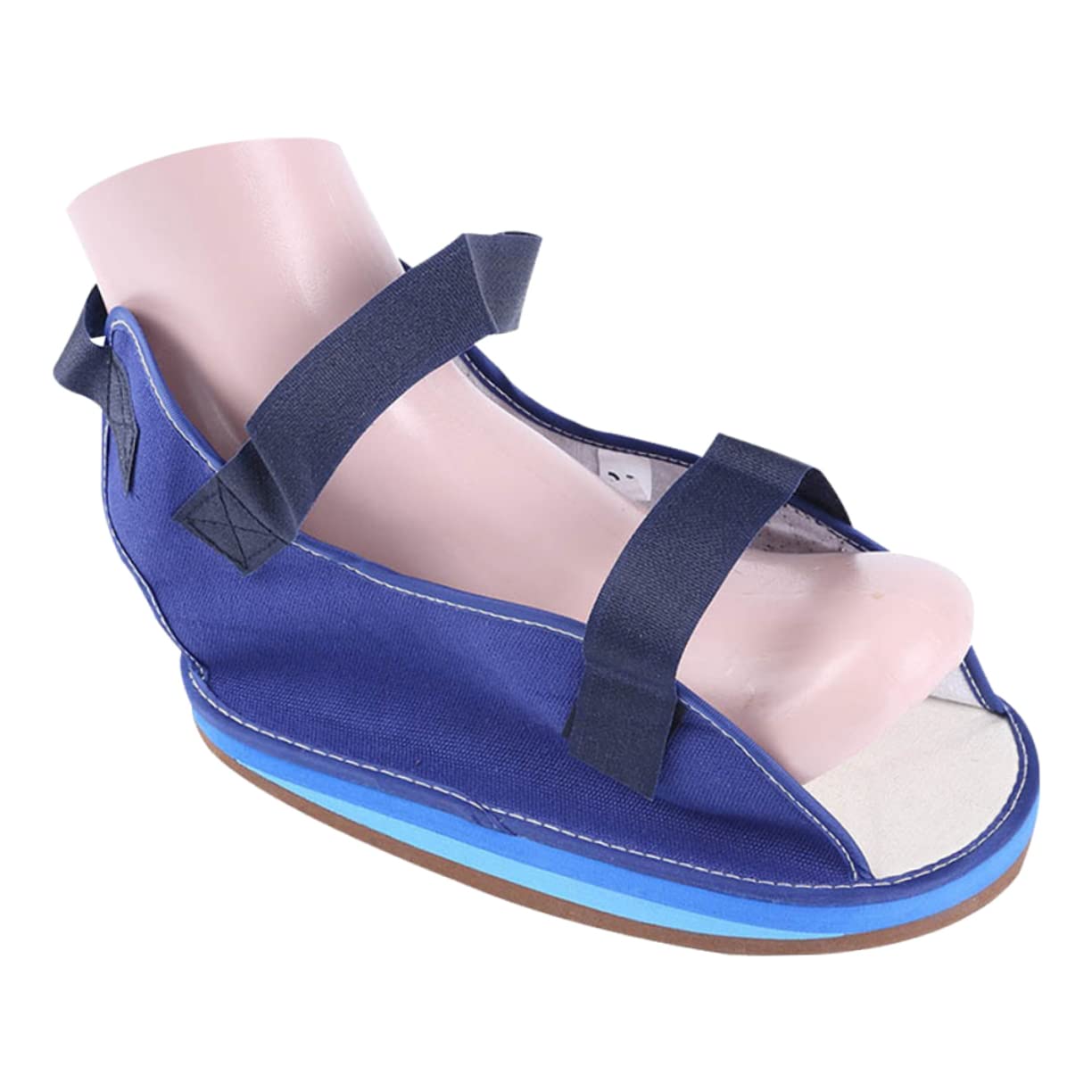 BCOATH Foot Fracture Gypsum Shoes for Broken Toe Protection Durable Supportive Footwear for Men Women S Blue for Post Injury and Comfort
