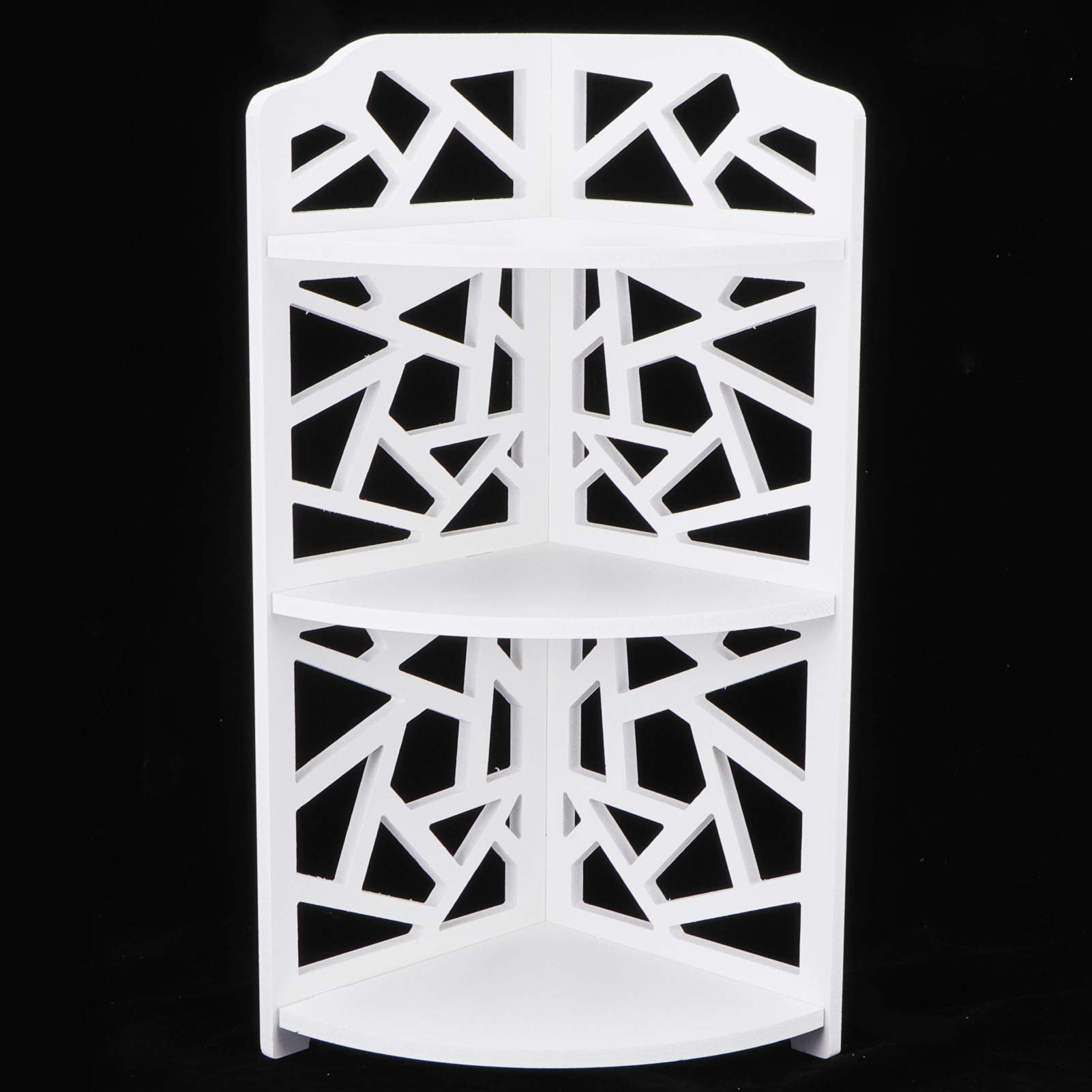 Scaffale Angolare 3 Livelli In PVC – 18,5x47x18 Cm – Per Bagno, Cucina O Soggiorno – Montaggio A Scatto, Impermeabile E Leggero