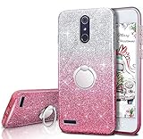 ZTE ZMax Pro Case, ZTE Carry Z981 Case, Silverback Girls Bling Glitter Sparkle Case With Stand, 3 Layers Cover for ZTE Imperial Max Z963U / ZTE Blade Max 3 Z986 / Max XL N9560 / Blade X Max Z983 -Pink