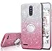 ZTE ZMax Pro Case, ZTE Carry Z981 Case, Silverback Girls Bling Glitter Sparkle Case With Stand, 3 Layers Cover for ZTE Imperial Max Z963U / ZTE Blade Max 3 Z986 / Max XL N9560 / Blade X Max Z983 -Pink