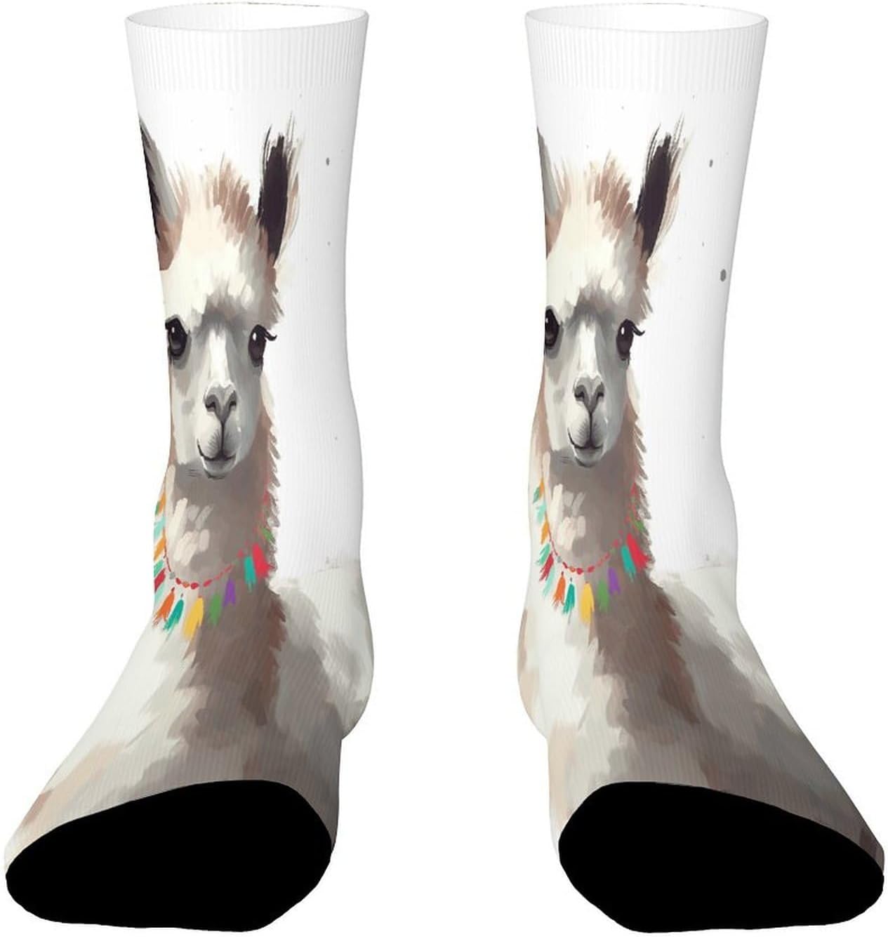 Llama Crew Sock High Stocking Grippy Socks | Socks for Men & Women,Stockings-Long Thin Tube Sports, Breathable Soft Athletic for Nurses,Travel