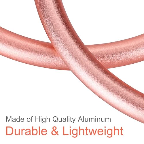 Miniatura 3 de Accmor Anillo de aluminio para bebé de 3 pulgadas, anillo de transporte suave para bebés, niños pequeños, recién nacidos, oro rosa