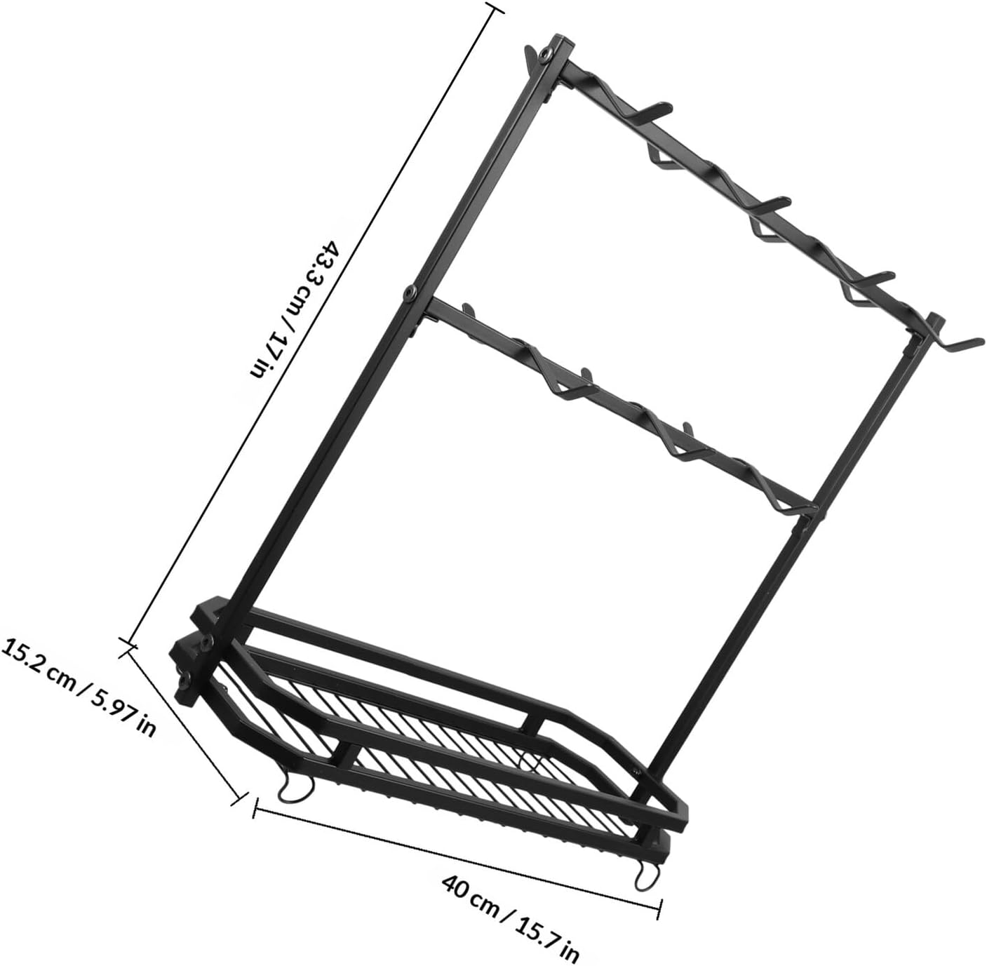 Iron Mug Rack 3-Tier Coffee Cup Holder Iron Frame Mug Organizer for Kitchen Cabinet Counter Storage Tea Cup Display Stand