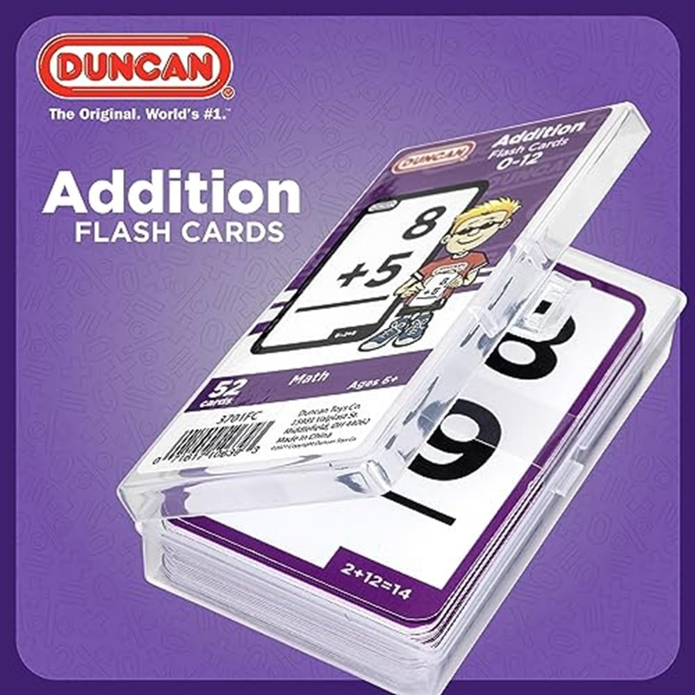 Math Cards Storage Duncan Flash Cards- Addition Purple & White (3701fc 4 Duncan Addition ...