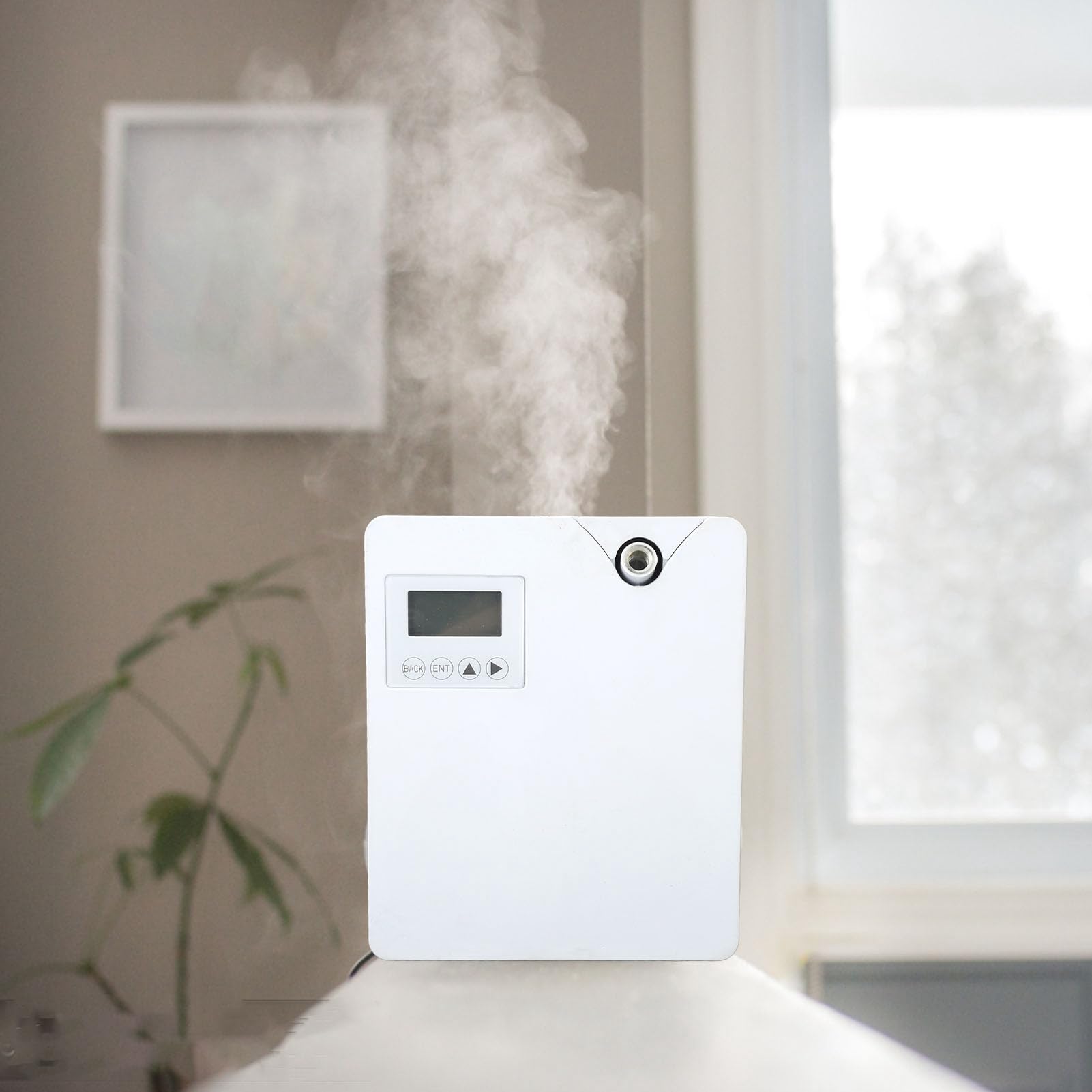 Máquina de Aire Aromático Mini Difusor de Aceites Esenciales Máquina de Aire Aromático Inteligente Difusor de Aromaterapia de para Hotel de Difusión por (Enchufe Europeo 100-240 V)