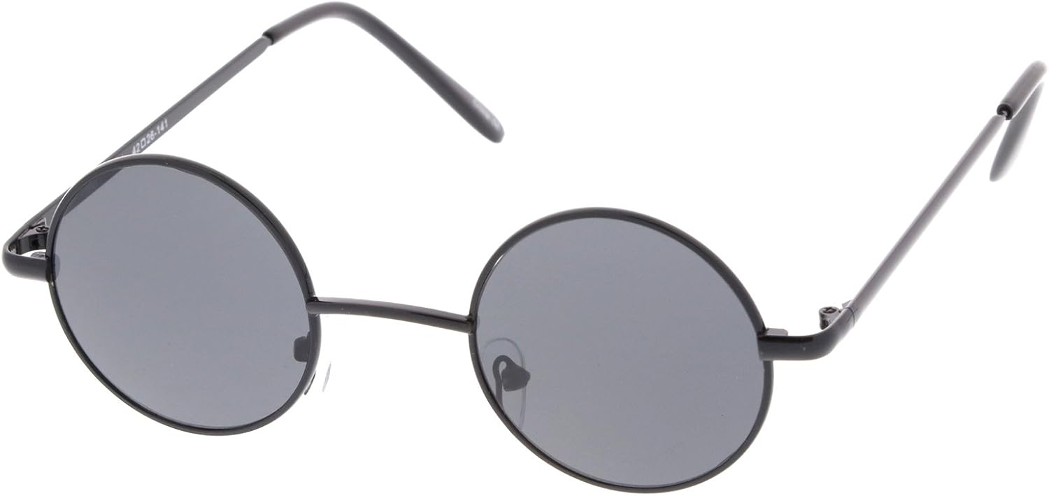 zeroUV - Retro Round Sunglasses for Men Women with Color Mirrored Lens Glasses 1409