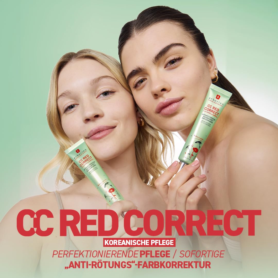 Erborian - Set mit 2 Produkten: 1 CC Cream mit Centella Asiatica - 15 ml - Clair + 1 CC Red Correct mit Centella Asiatica - 15 ml - Koreanische Kosmetik