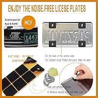 Vista 5 de Juego de 4 tornillos negros antirrobo para placa de matrícula, accesorios de montaje de placa de matrícula de acero inoxidable inoxidables