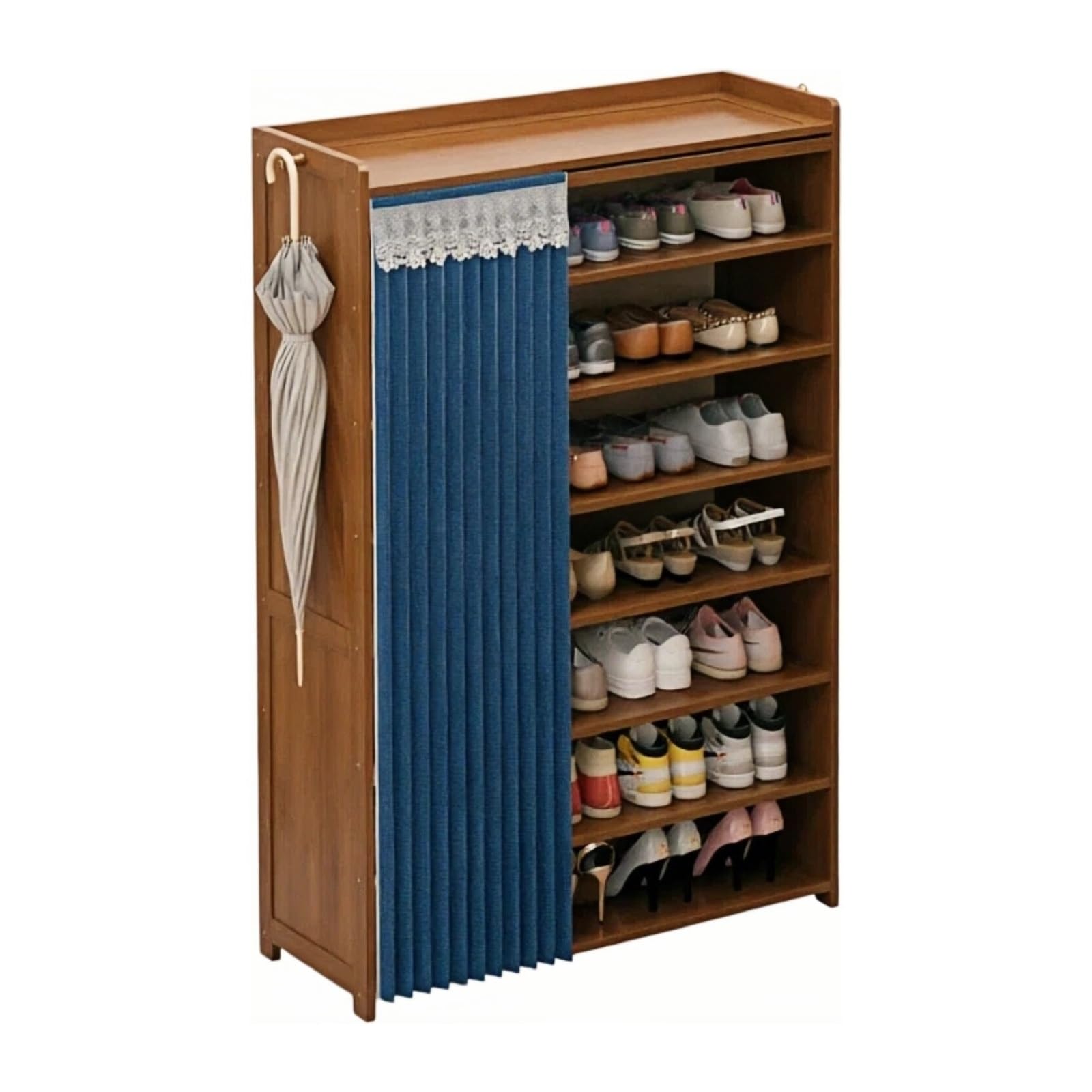 XUJUAN-0227 Shoe Cabinet Household Shoe Rack Cabinet Storage Shelf for Entryway Rental Apartment(Small)