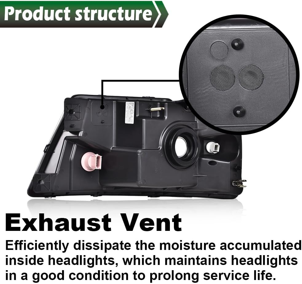 GRAND ORANGE LED DRL Headlights Assembly Compatible with Ford F150 2004-2008/ Fit 2006-2008 Lincoln Mark Lt (NOT Fit 2004 F150 Heritage/Flareside Beds) Clear Lens Chrome Housing Clear Reflector