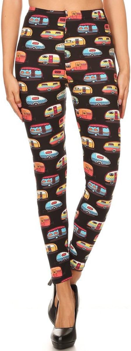Leggings Depot High Waisted Camouflage & Multiple Print Leggings for Women - Reg, Plus, 1X3X, 3X5X image 2