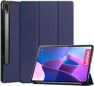 Kepuch Custer Case for Lenovo Tab P12 Pro TB-Q706F 12.6",Ultra-Thin PU-Leather Hard Shell Cover for Lenovo Tab P12 Pro TB-Q706F 12.6" - Blue