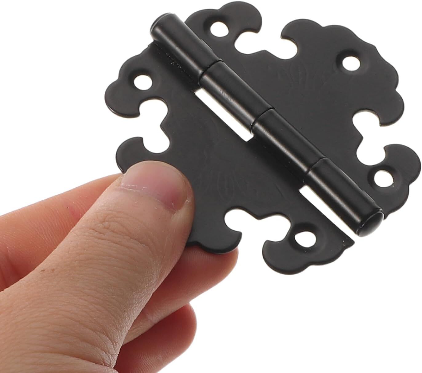 20pcs Vintage Cabinet Hinges Black Mini Retro Folding Hinges Antique Metal for Kitchen Cabinet Doors and Jewelry Boxes Hardware