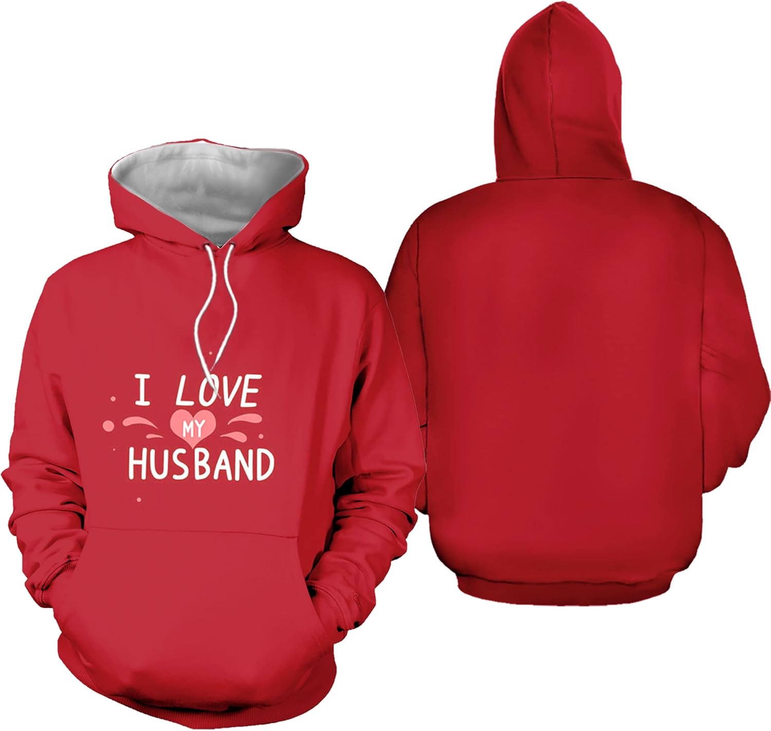 Biyejit Long Sleeve Hoodies Unisex Sweatshirt Hooded Tops Clothes Drawstring Sportwear Pullover with Pocket for Women Men