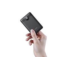 VEGER Power Bank 10000mAh, sottile e leggero Caricabatterie Portatile da Carica Rapida con LED Display