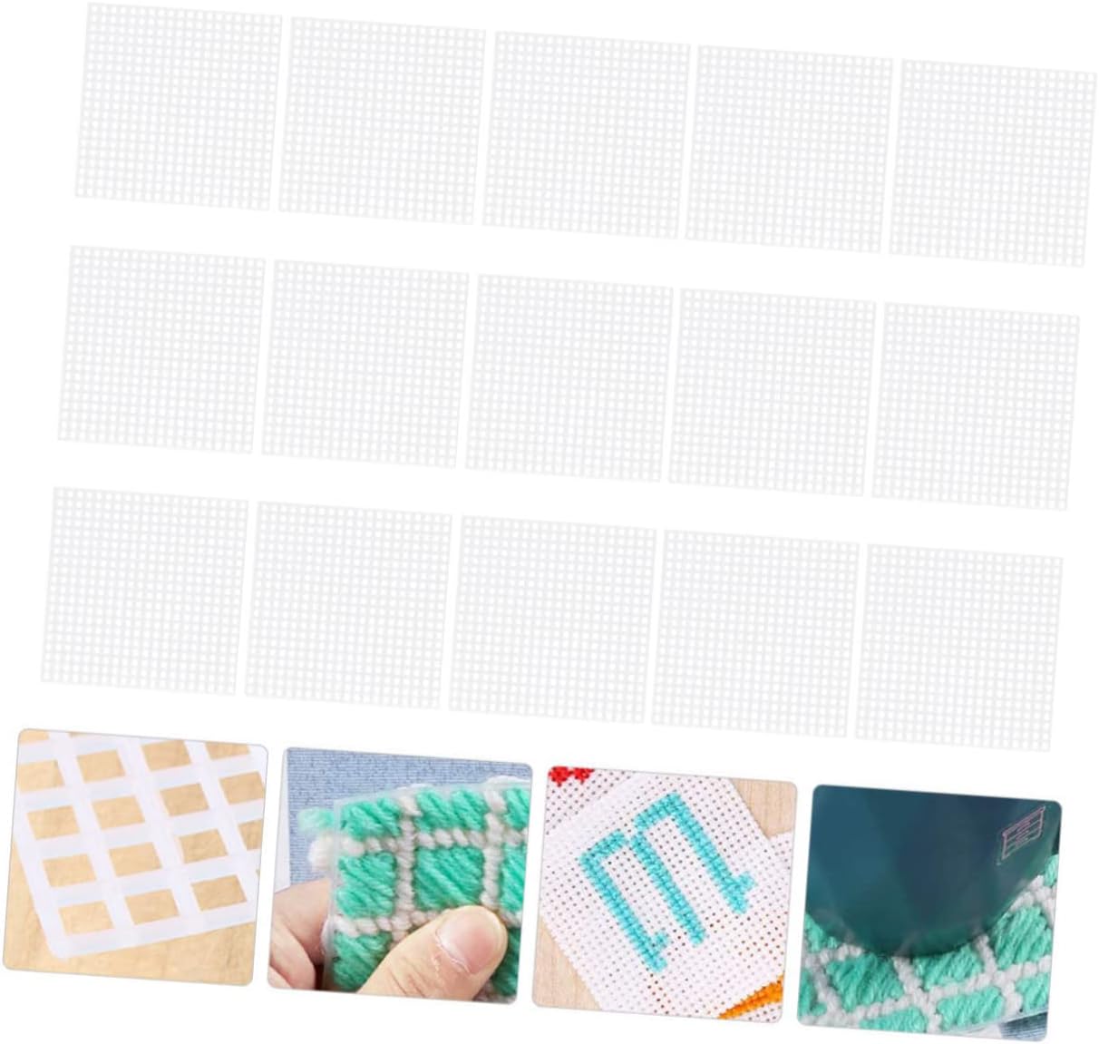 DOITOOL 25pcs Plastic Mesh Canvas Sheets for Cross Stitch and DIY Crafts Versatile Embroidery Mesh for Art Projects and Handmade Creations