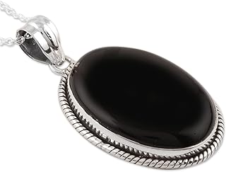 black onyx pendant, 925 sterling silver, promise pendant, boho pendant, vintage pendant, december birthstone, statement pendant, christmas gift jewelry, cabochon gemstone pendant, dainty pendant, anniversary gift jewelry, extraordinary pendant, Mother Day Gifts Jewelry