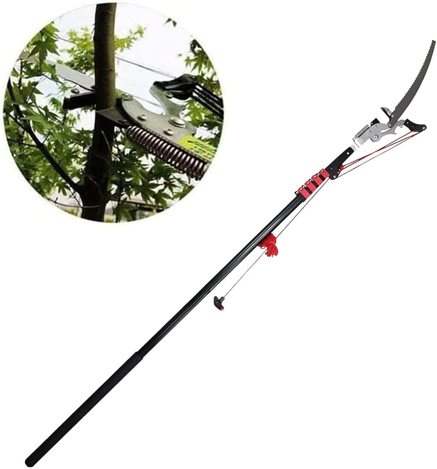 Telescopic Tree Pruner,Pole Pruning Saw Telescopic Tree Pruner Pole Trimmer Extendable Gardening Tool(18FT)