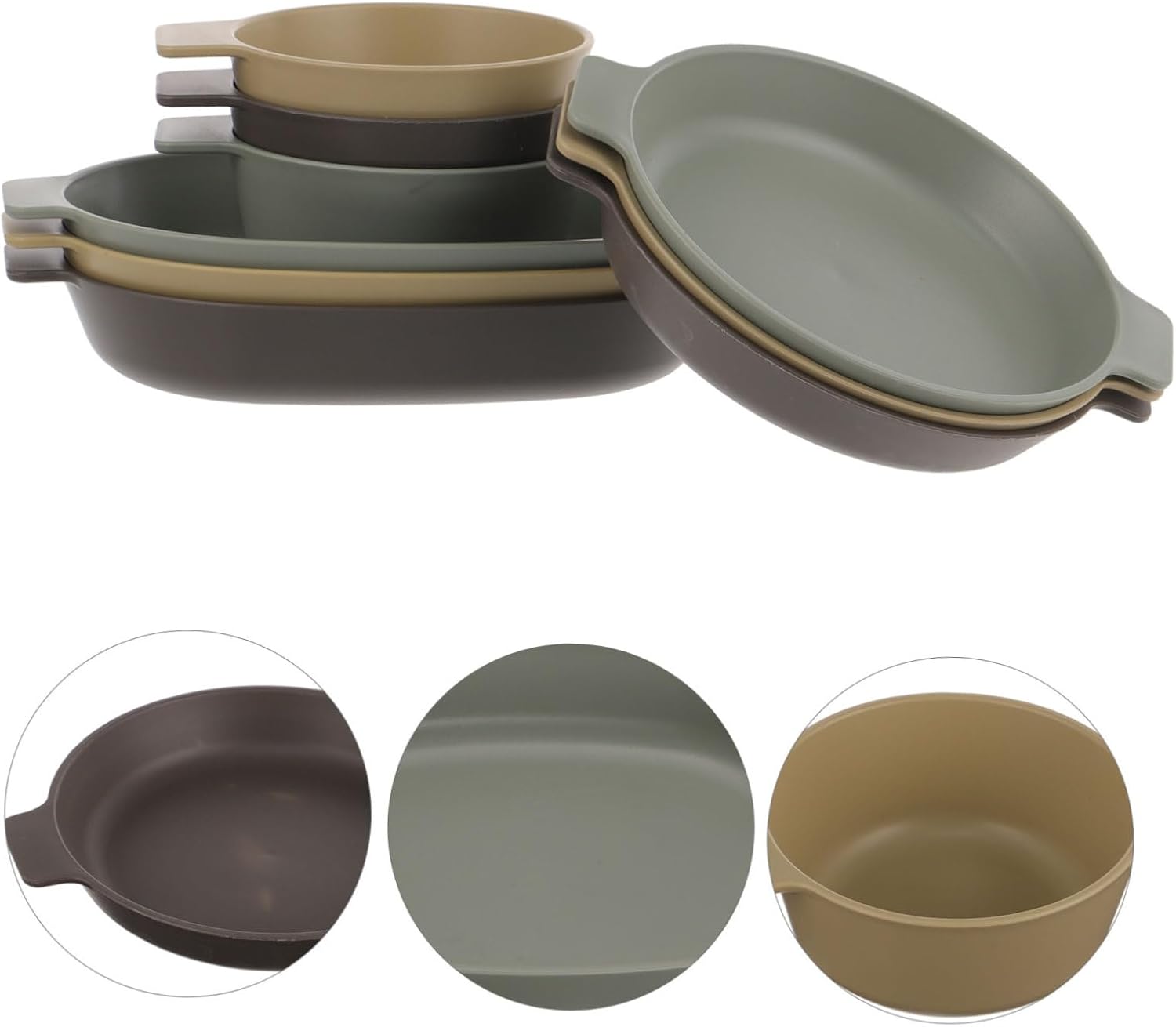 BESPORTBLE Portable Plastic Dinnerware Set Reusable Camping Plates Bowls Serving Platters Small Bowls for Side Dishes Decorative Outdoor Plates for Patio