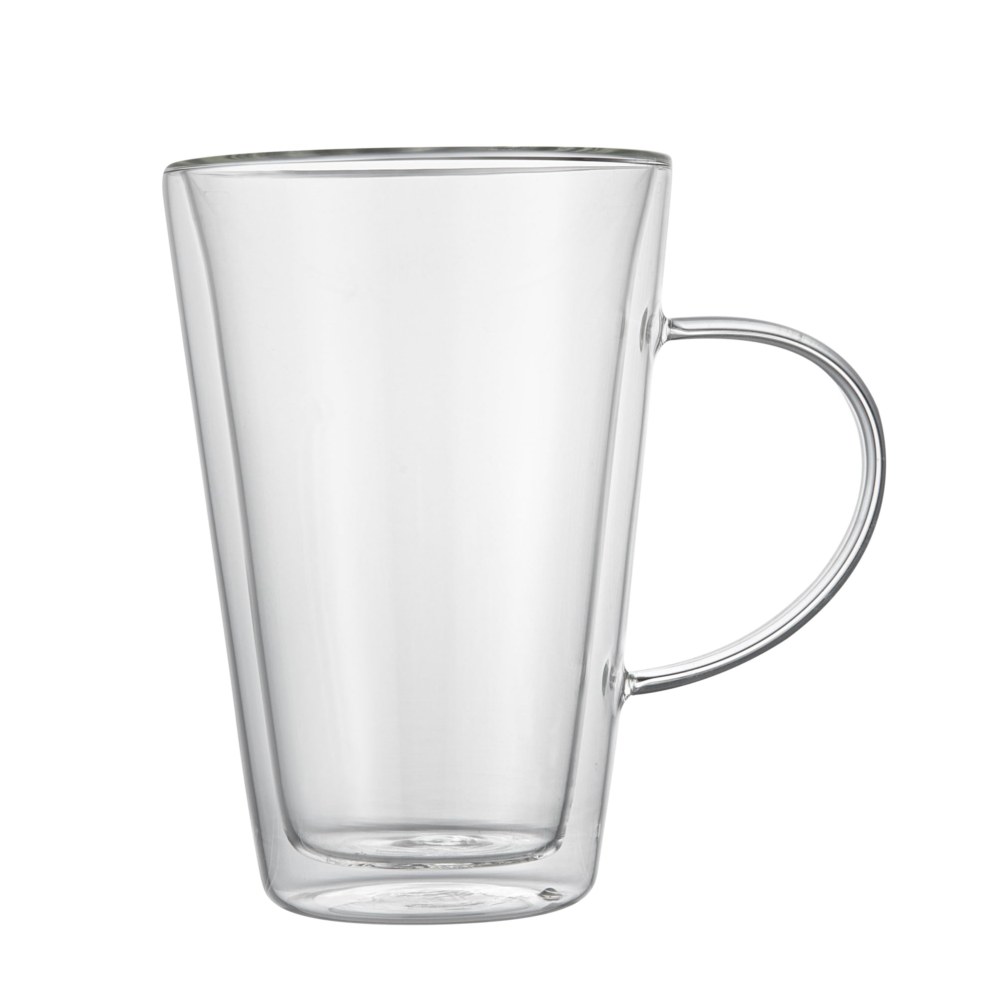 Restaurantware Glass Espresso Cups 12 Count 14 Ounces Borosilicate Double Wall Glass Coffee Mugs Insulated Clear Tea Drinkware