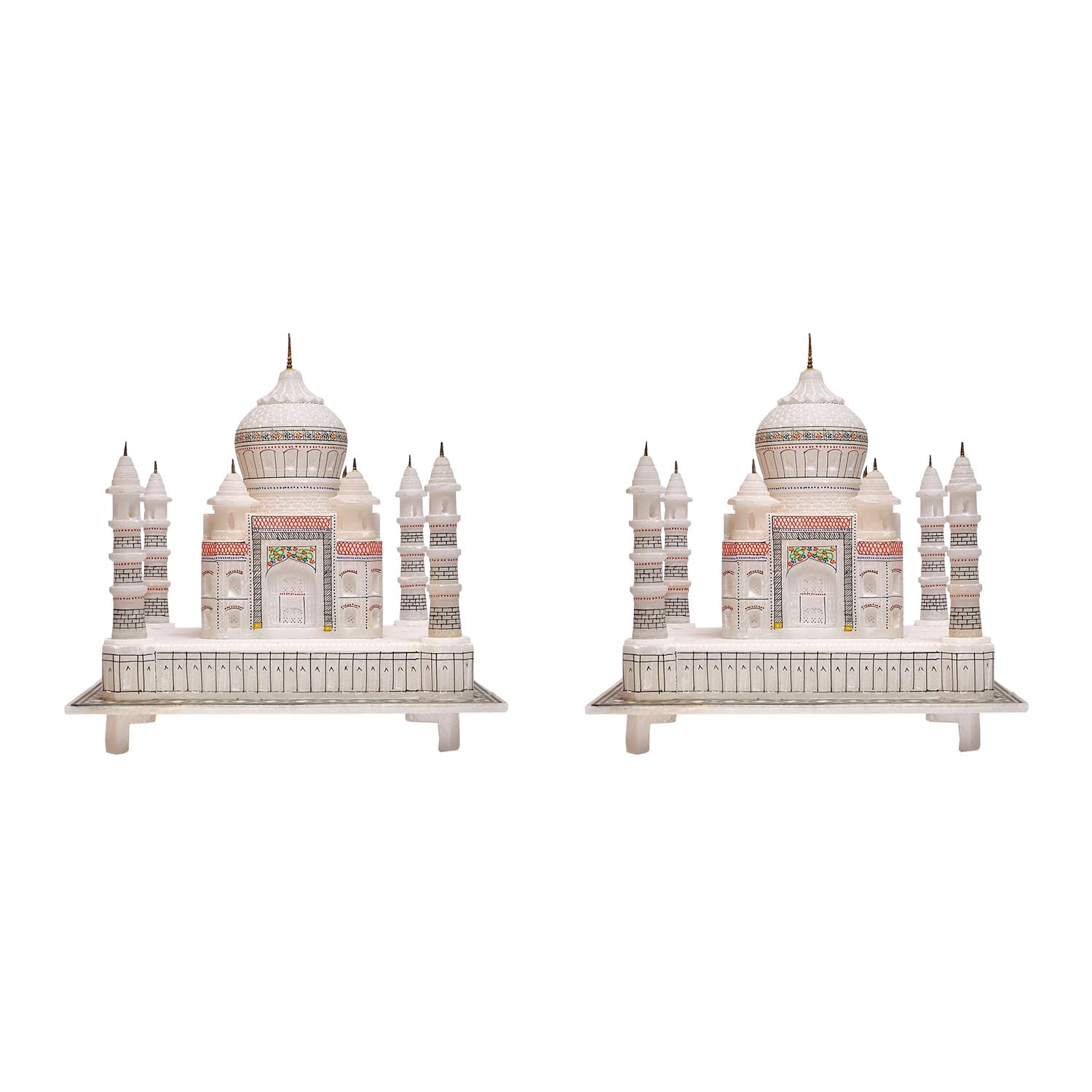 Pooja Creation 6 inch White Marble 6 * 6 inch Taj Mahal Showpeace Item | (Pack of 2)-image-21