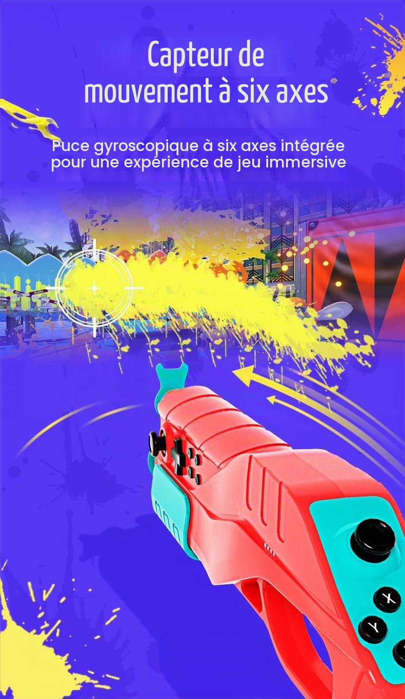 Contrôleur de Pistolet de Jeu de tir pour Nintendo Switch Jeux de Chasse, Jeu de tir Poignée de Chasse Contrôleur de Main Poignée de Jeu de tir Accessoire. (Blanc)