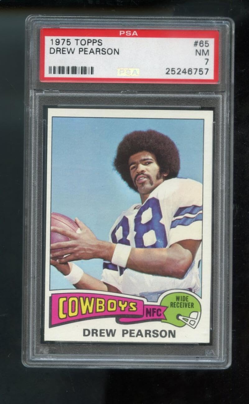 1975 Topps #65 Drew Pearson ROOKIE RC PSA 7 Graded Football Card NFL Cowboys